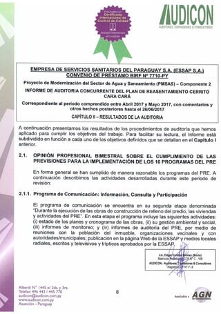 Informe auditoria externa abril mayo 2017