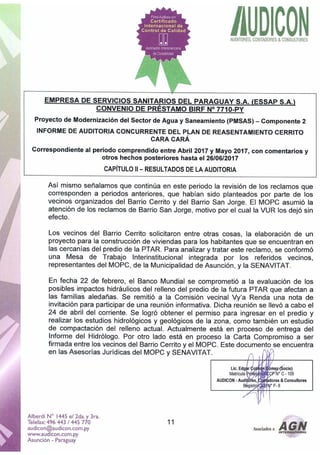 Informe auditoria externa abril mayo 2017