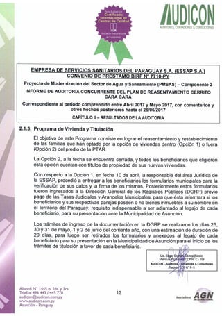 Informe auditoria externa abril mayo 2017