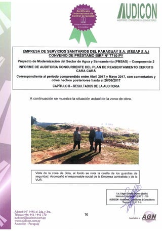 Informe auditoria externa abril mayo 2017