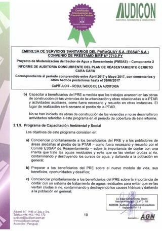 Informe auditoria externa abril mayo 2017