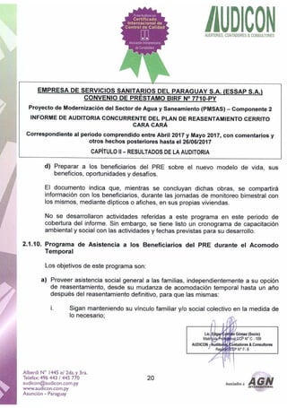 Informe auditoria externa abril mayo 2017