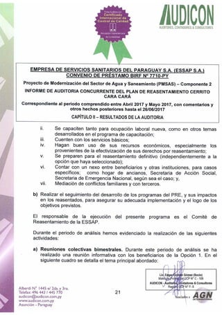 Informe auditoria externa abril mayo 2017