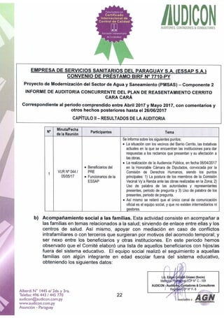 Informe auditoria externa abril mayo 2017