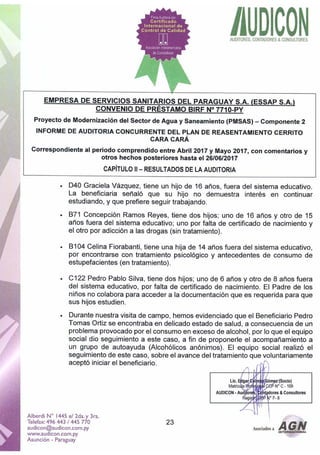 Informe auditoria externa abril mayo 2017