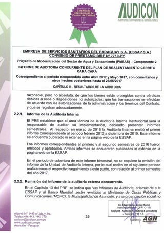 Informe auditoria externa abril mayo 2017