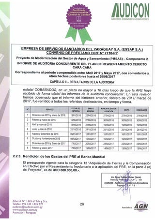 Informe auditoria externa abril mayo 2017