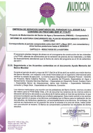 Informe auditoria externa abril mayo 2017