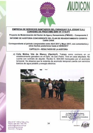 Informe auditoria externa abril mayo 2017