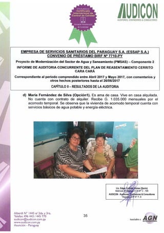 Informe auditoria externa abril mayo 2017