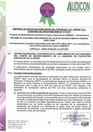 Informe auditoria externa abril mayo 2017