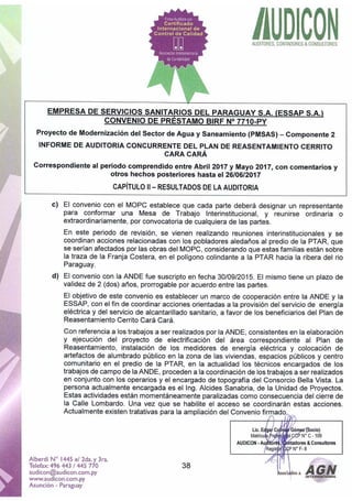 Informe auditoria externa abril mayo 2017