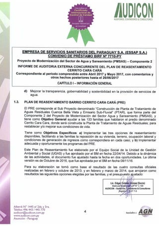 Informe auditoria externa abril mayo 2017