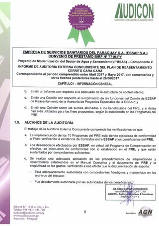 Informe auditoria externa abril mayo 2017