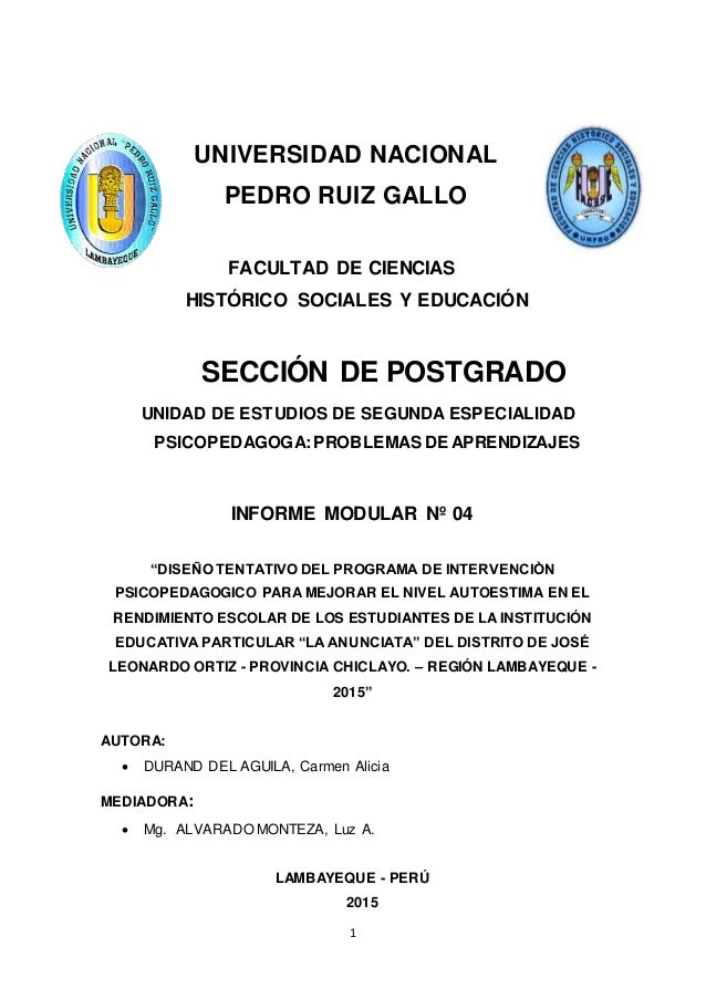 Informe De Proyecto Sobre Autoestima