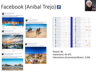 Facebook	(Anibal Trejo)
Posted:	46
Impresions:	41.472
Interactions (Comments/Shares:	2.265
 