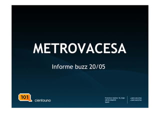 METROVACESA
  Informe buzz 20/05