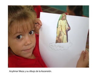 Anyilimar Meza y su dibujo de la Ascensión.
 