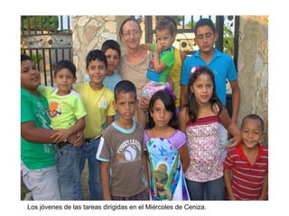 Los jóvenes de las tareas dirigidas en el Miércoles de Ceniza.
 