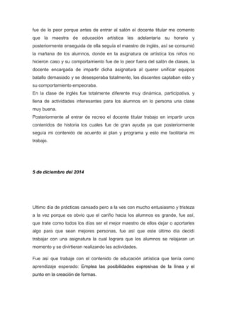 Informe de mi practica docente | DOCX