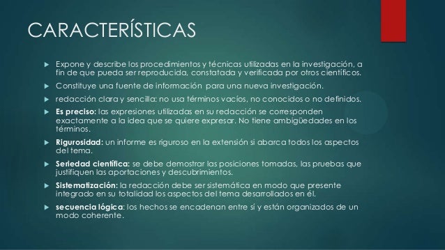 Informe científico