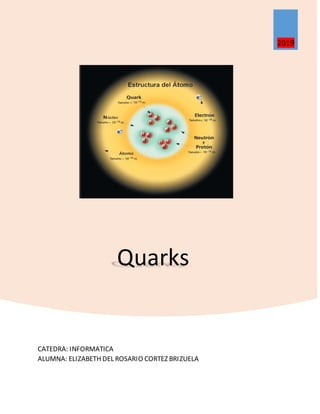 Quarks
2019
CATEDRA: INFORMATICA
ALUMNA: ELIZABETH DEL ROSARIO CORTEZ BRIZUELA
 