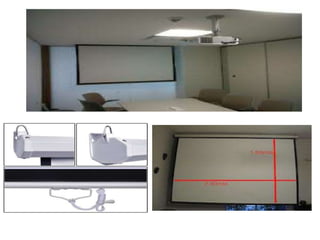 Informe como instalar pantalla de proyector