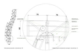 Corte estructura techumbre - techumbre esc 1:50        Detalle encuentro cerramiento de invernadero - techumbre esc 1:5
                                                  20
 