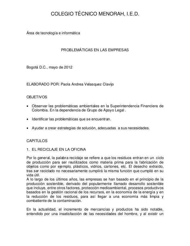 ejemplo de un informe ejecutivo corto