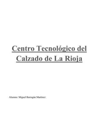 Centro Tecnológico del
Calzado de La Rioja

Alumno: Miguel Barragán Martínez

 