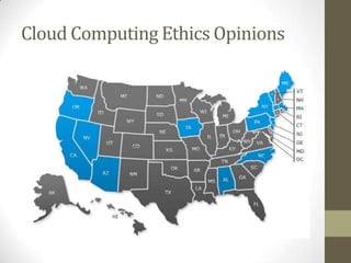 Cloud Computing Ethics Opinions

 