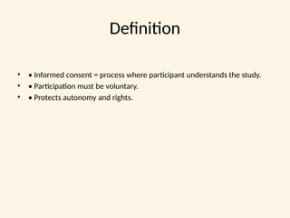Informed_Consent in research methadology | PPTX