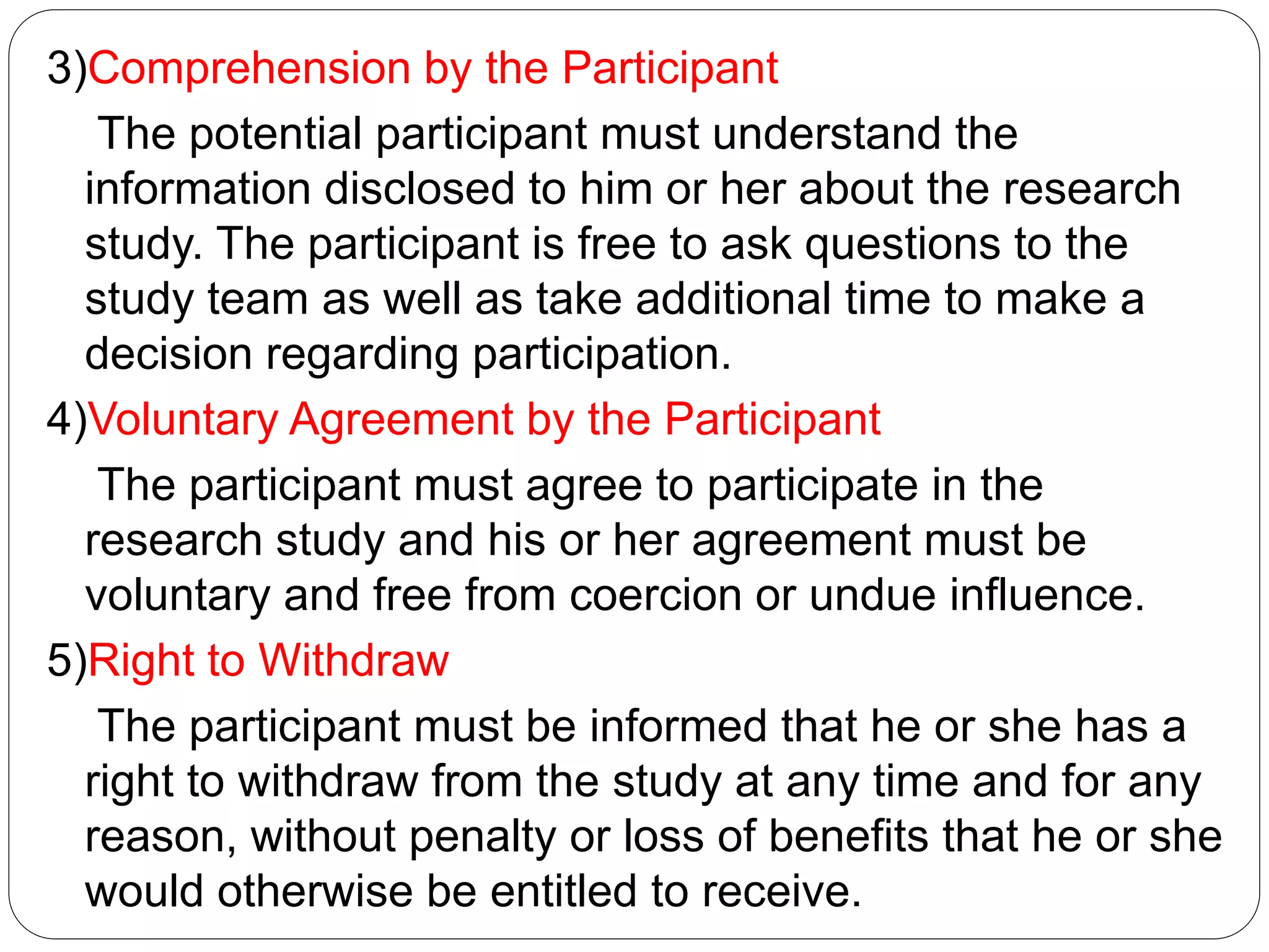 Informed consent process