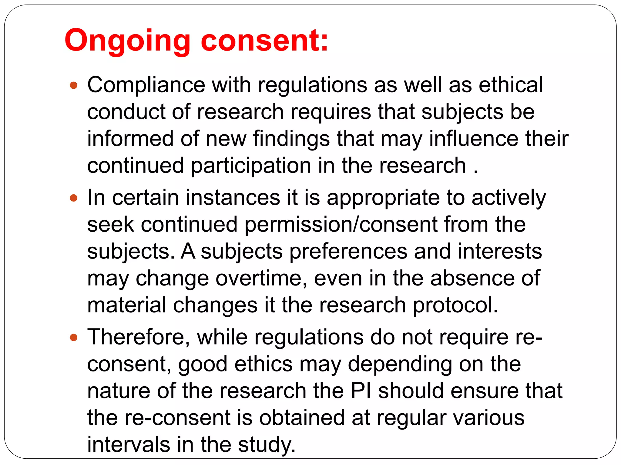 Informed consent process