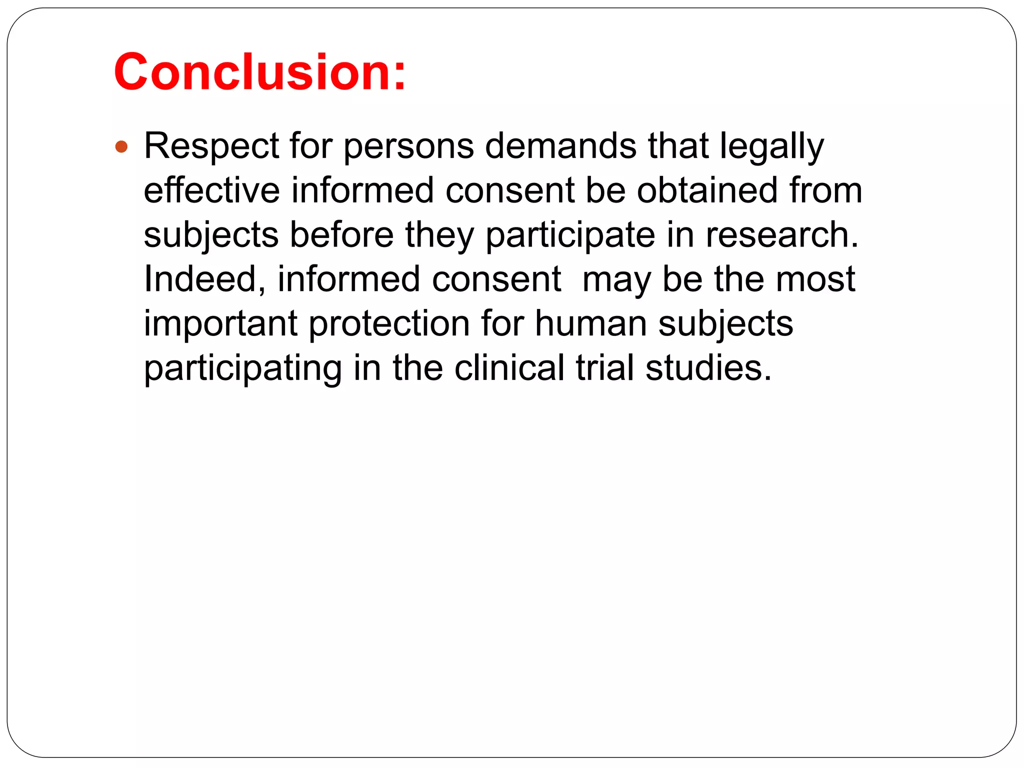 Informed consent process