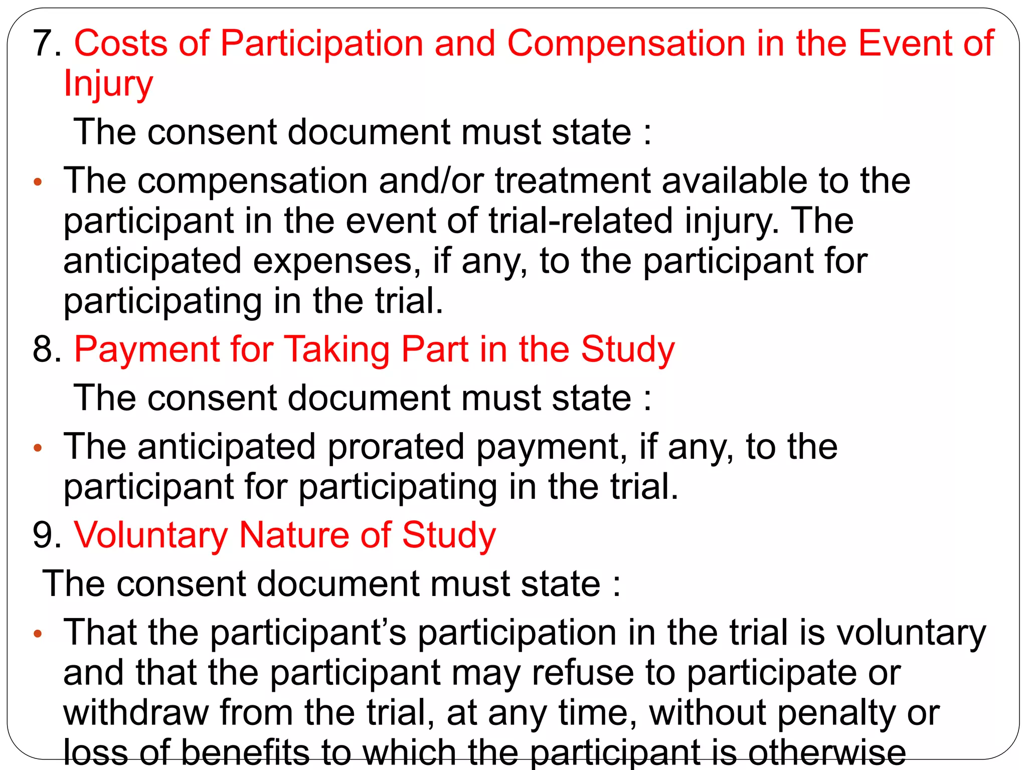 Informed consent process