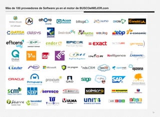 iv 
Más de 100 proveedores de Software ya en el motor de BUSCOelMEJOR.com 
 