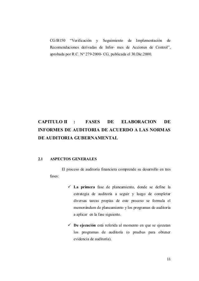 INFORME DE AUDITORIA GUBERNAMENTAL