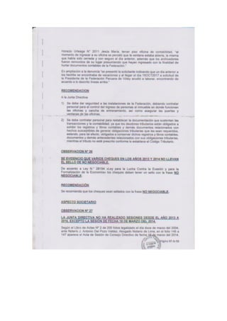 Informe de auditoria a la FPV por Lazaro, Curotto y Asociados