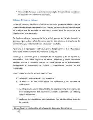 Informe de control interno | DOC