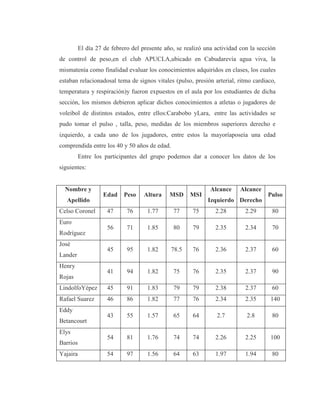 Beneficios de la Actividad Fisica