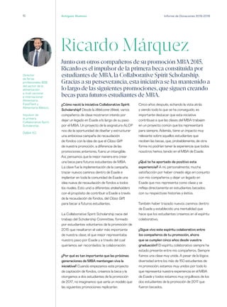 Informe de Donaciones 2018-201915
Ricardo Márquez
¿Cómo nació la iniciativa Collaborative Spirit
Scholarship? Desde la Wel...