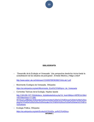 Informe de ecología | DOCX