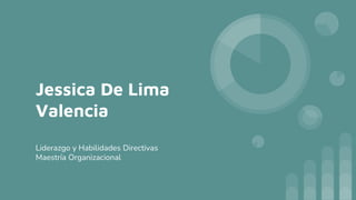 Jessica De Lima
Valencia
Liderazgo y Habilidades Directivas
Maestría Organizacional
 