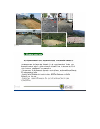 Informe de  gestión 100 días