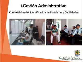 1.Gestión Administrativa
Comité Primario: Identificación de Fortalezas y Debilidades
 