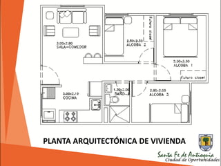 PLANTA ARQUITECTÓNICA DE VIVIENDA
 