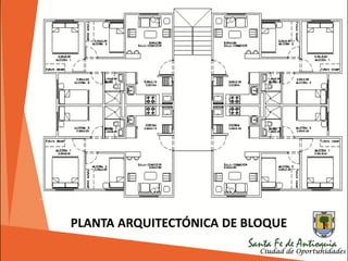PLANTA ARQUITECTÓNICA DE BLOQUE
 