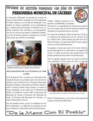 Informe de gestión primeros 100 días de gobierno | PDF