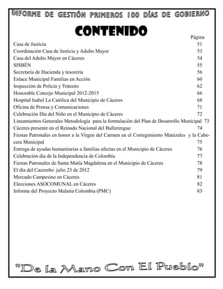 Informe de gestión primeros 100 días de gobierno | PDF